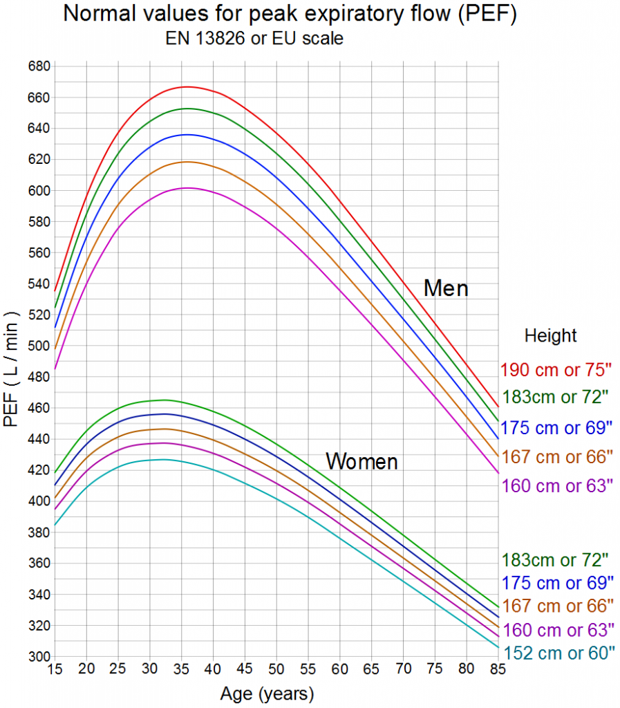 Peak Flow Chart By Age